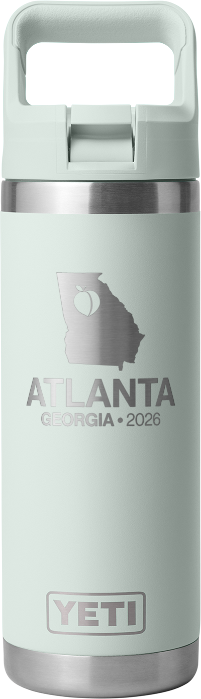 18oz YETI Waterbottle w/straw Top ATL Design