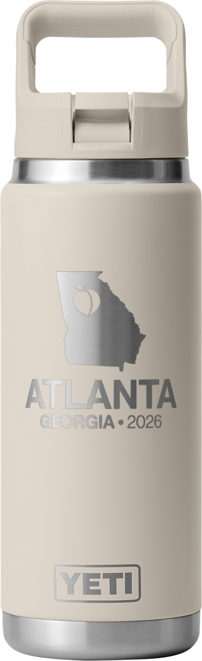 26oz YETI Waterbottle w/straw Top ATL Design