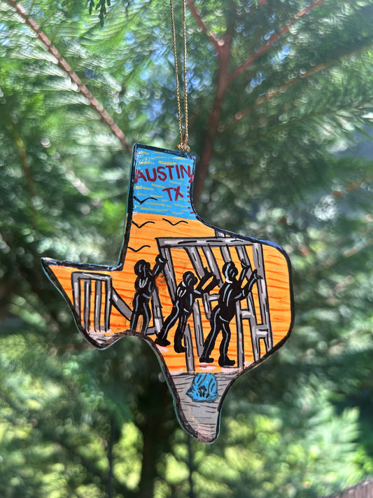 Austin, TX Hand-painted Ornament